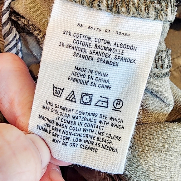 {Anthro} Pilcro & the Letterpress Tiri Olive Cargo Pants Women's Size 4 Petite - Picture 11 of 12